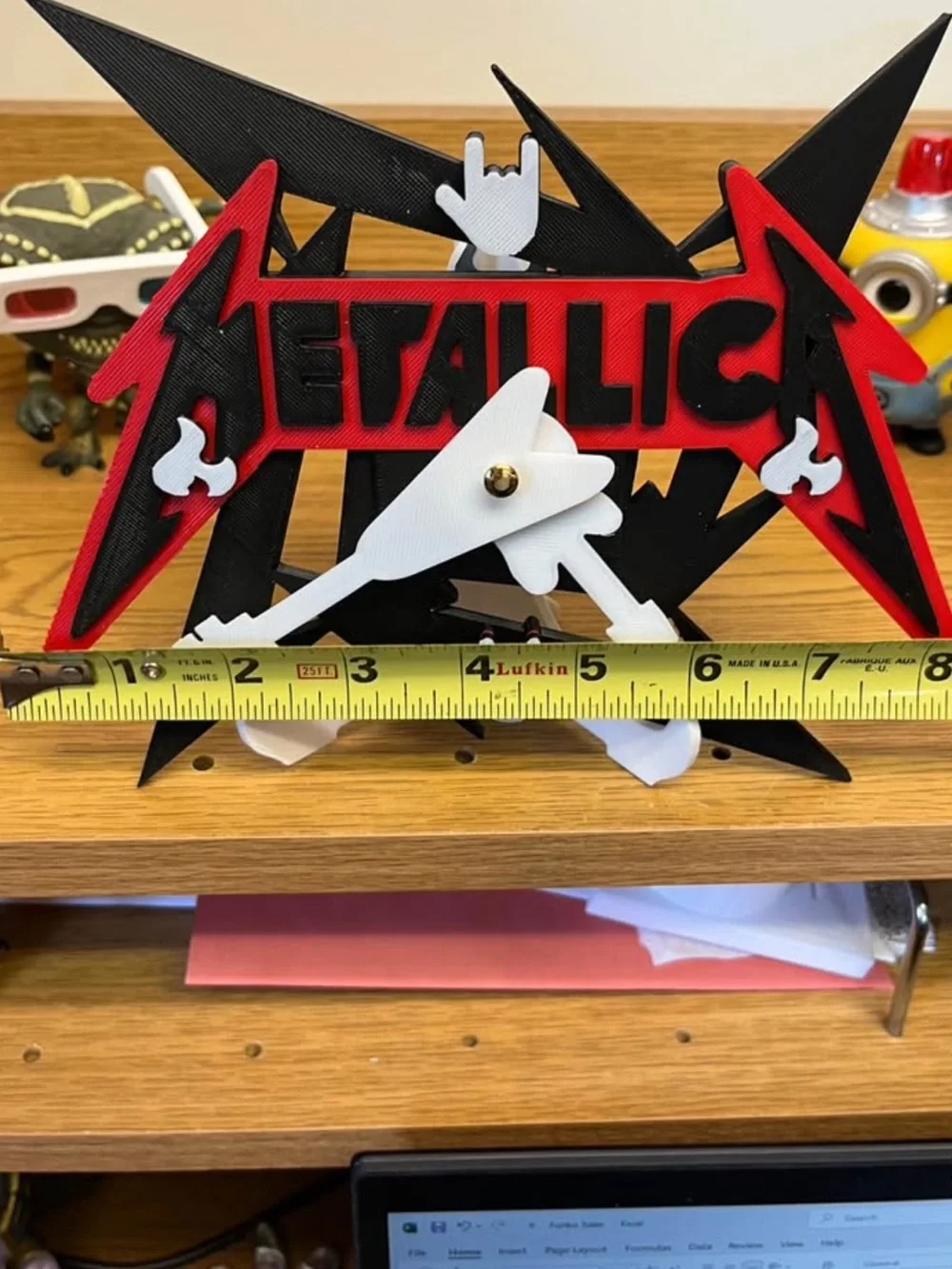 Metallica Themed Red & Black Decorative Clock